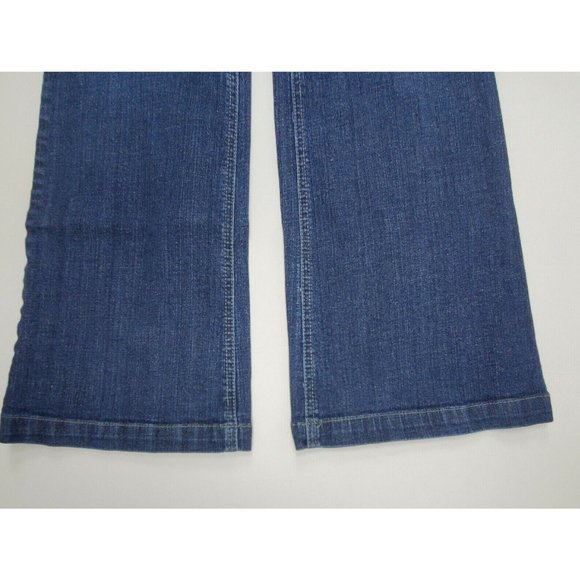 WHBM Womens Jeans sz 2R Blanc Trouser Leg mid rise med/dark wash - Picture 9 of 11